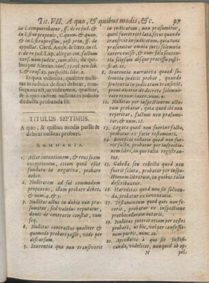 Titulus Septimus. A quo, & quibus modis possit & debeat nullitas probari.