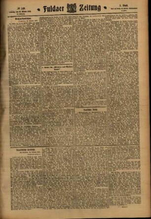 Zweite Ausgabe vom Samstag, den 29. Oktober 1910.