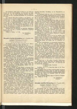 Vierzehnte ordentliche Versammlung vom 18. November 1882