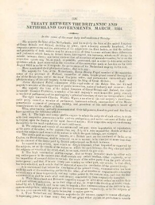 Treaty between the Britannic and Netherland governments, March, 1824