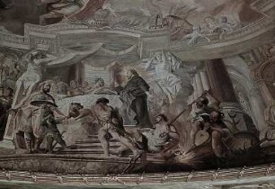 Johannes von Nepomuk tadelt die Grausamkeit König Wenzels