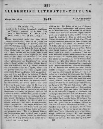 Feuchtersleben, E.: Lehrbuch der ärztlichen Seelenkunde. Als Skizze zu Vorträgen bearbeitet. Wien: Gerold 1845