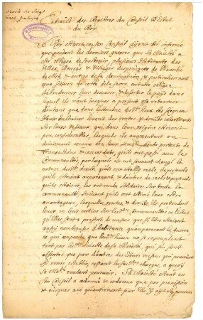 Extraits des registres du Conseil dʼ État du Roy; Droits des seigneurs hauts justiciers