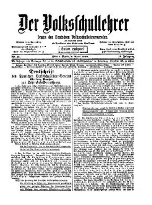 Denkschrift des Deutschen Volksschullehrer-Vereins Abteilung Preußen zur Lehrerbesoldungsfrage