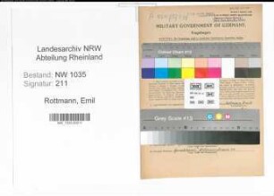 Entnazifizierung Emil Rottmann , geb. 05.05.1905 (Arbeiter)