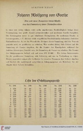 Liste der Schätzungspreise
