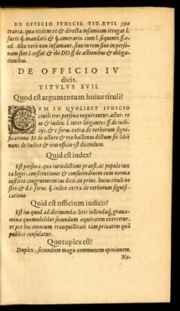 De Officio Iudicis. Titulus XVII.