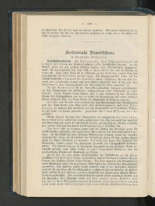 Koloniale Rundschau