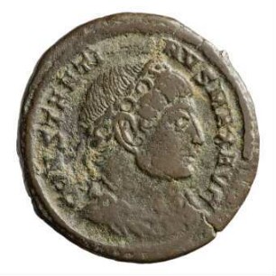 Münze, Follis, Aes 3, 332 - 333 n. Chr.