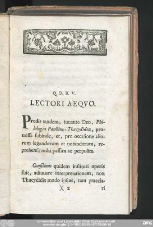 Lectori Aequo.