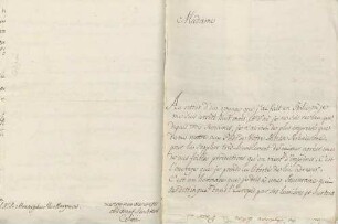 Cosimo Alessandro Collini an Karoline Luise von Baden (Mannheim)