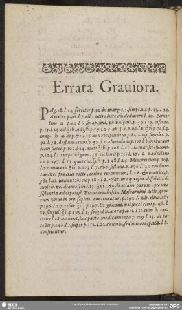 Errata Graviora