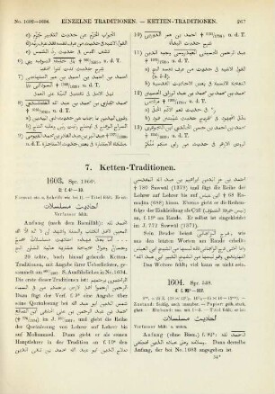 7. Ketten - Traditionen (No. 1603-1619)
