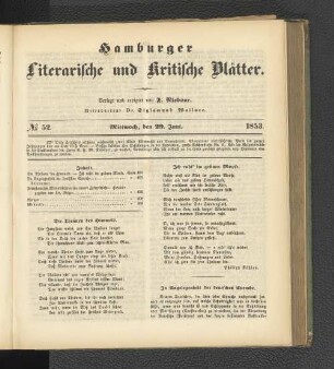 No. 52. 29. Juni 1853