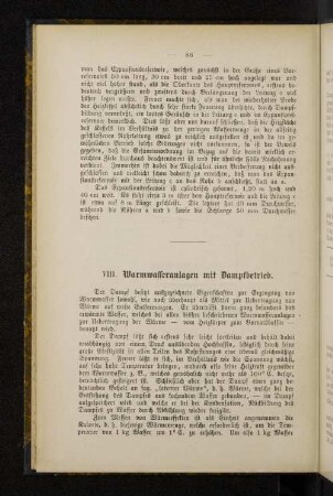 VIII. Warmwasseranlagen mit Dampfbetrieb.
