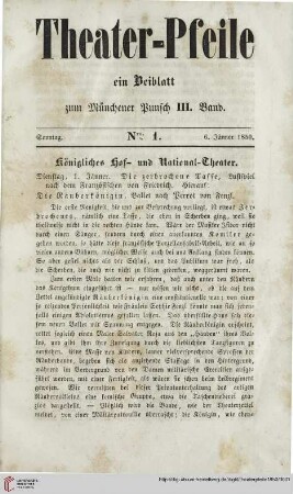 Nro. 1 (6. Jänner 1850)