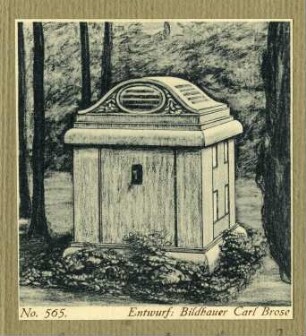 Entwurf für ein Grabmal : Entwurf für ein Grabmal. Druck (bezeichnet 1913; C. Brose)