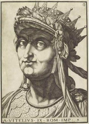 Vitellius (Blatt 9, aus der Serie der Portraits der ersten zwölf römischen Kaiser)