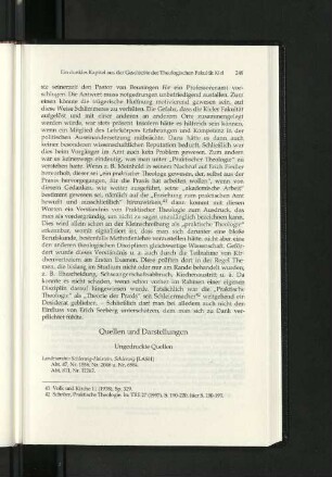 Quellen und Darstellungen.