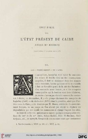 2. Pér. 25.1882: Coup d'oeil sur l'état présent du Caire ancien et moderne, 3, Les "vieilleries" du Caire