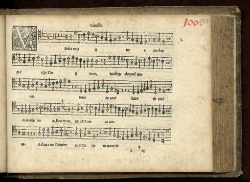 1. [= 100.] Verba mea auribus
