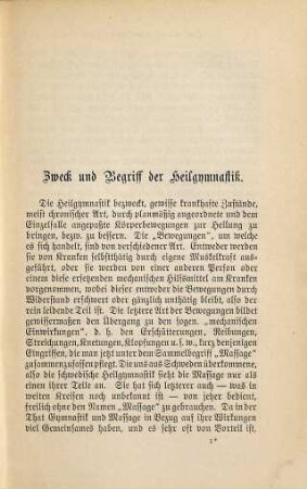 Die Heilgymnastik gemeinverständlich dargestellt