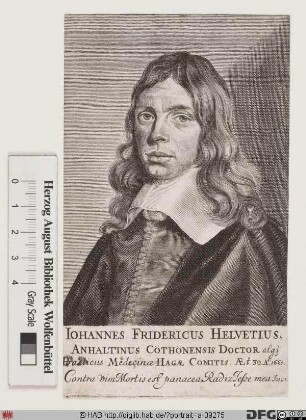 Bildnis Johann Friedrich Helvetius (eig. Schweitzer)