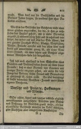 Vorsätze und Projecte, Hoffnungen und Wünche