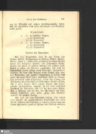 Arbeiten des Anstreichers