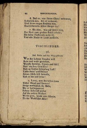 Tischlieder.