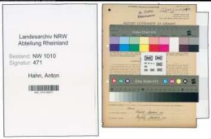 Entnazifizierung Anton Hahn , geb. 10.04.1906 (Metzgermeister)