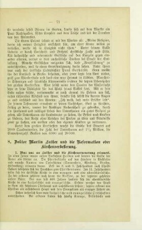8. Doktor Martin Luther und die Reformation oder Kirchenverbesserung