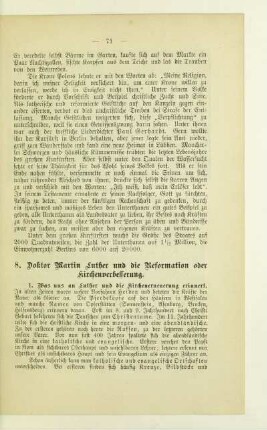 8. Doktor Martin Luther und die Reformation oder Kirchenverbesserung
