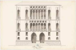 Palazzo Pisani, Venedig: Fassadenansicht, Maßstab Venezianischer Fuß