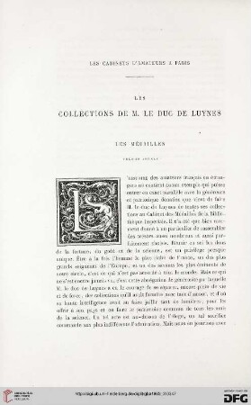 15: Les collections de M. le Duc de Luynes, [1] : les médailles; les cabinets d'amateurs à Paris