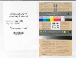 Entnazifizierung Josef Tuschmann , geb. 20.07.1902 (Polizeiinspektor)
