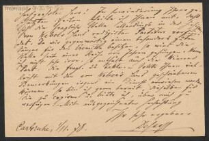 Brief an Friedrich Wilhelm Jähns : 01.11.1878