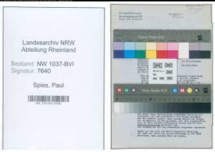 Entnazifizierung Paul Spies , geb. 27.08.1906 (Kaufm.Angestellter)