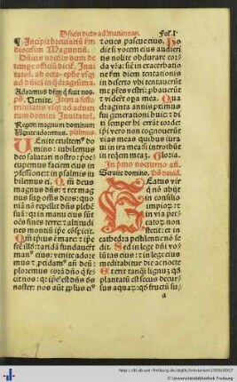 Dominicis diebus ad matutinas, ad laudes.