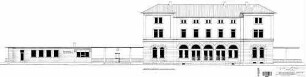 Winnenden: Um - und Erweiterungsbau, Ostansicht Empfangsgeb.