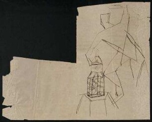 Entwurfsskizze "Figur mit Laterne"