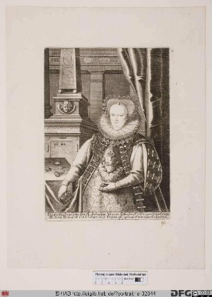 Bildnis Elisabeth, Kurfürstin von Brandenburg, geb. Prinzessin zu Anhalt-Zerbst