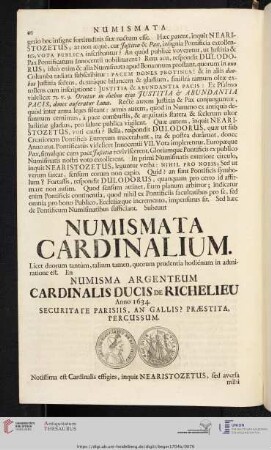 Numismata Cardinalium [...]