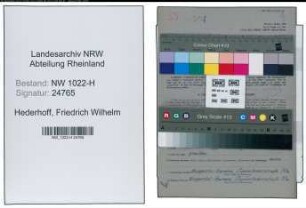 Entnazifizierung Friedrich Wilhelm Hederhoff , geb. 24.03.1900 (Fahrmeister)