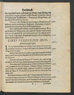 Libro Peregrino Idiomate conscripti.