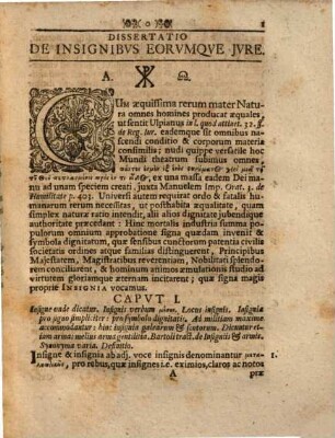Sebastiani Feschii Basiliensis Dissertatio De Insignibus Eorumque Iure
