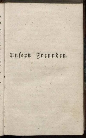 Unsern Freunden.