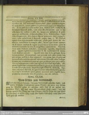 Artic. CLXII. Vom stehlen zum drittenmahl