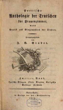 Poetische Anthologie der Teutschen für Frauenzimmer, 2