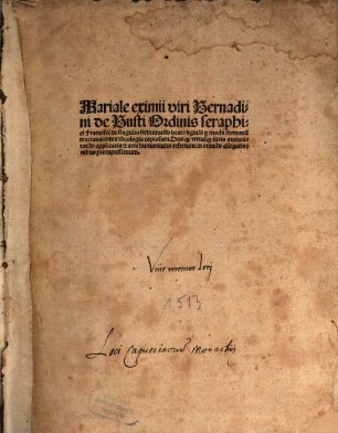 Mariale eximii viri Bernadini de Busti Ordinis seraphici Francisci de singulis festiuitatib[us] beate v[ir]ginis p[er] modu[m] sermonu[m] tractans : omni theologia copiosum. Denique utriusque iuris auctoritatibus applicatis: & arte humanitatis refertum...